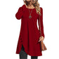 ⌛Limited-time offer-Women's Solid Color Long Sleeve Asymmetrical Dress