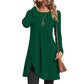 ⌛Limited-time offer-Women's Solid Color Long Sleeve Asymmetrical Dress