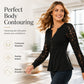 ✨Women's Casual Lace Long-Sleeved V-Neck Top– Feminine Detail & Flattering Slim Fit For Effortless Style 🤍