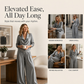 ✨Women's Casual Cowl Neck Top and Wide-Leg Pants Set -Effortless Style 🤍