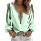 ✨🛍️Fresh Drop - V-Neck 3D Print Long Sleeve – Flattering Fit & Modern Aesthetic for Any Wardrobe