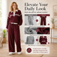 🔥New Arrivals🔥Best Sellers💝Women’s Striped Patchwork Hoodie and Wide-Leg Trousers Set