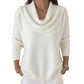 👚New Arrivals - Sequin Cowl Neck Pullover – Soft Ribbed Cuffs & Elegant Drape for Any Occasion 🌿