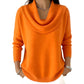 👚New Arrivals - Sequin Cowl Neck Pullover – Soft Ribbed Cuffs & Elegant Drape for Any Occasion 🌿