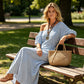 ☀️Women's One-Shoulder Striped Maxi Dress – Flowy Puff Sleeve Style With Effortless Summer Elegance 🌿