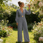 ⌛Limited-Time Discount-Elegant V-Neck Wide-Leg Jumpsuit with Belt