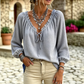 🌸Women's Loose Ruffled Tie Neck Blouse – Elegant Loose Fit Top For Effortless Everyday Style 🤍