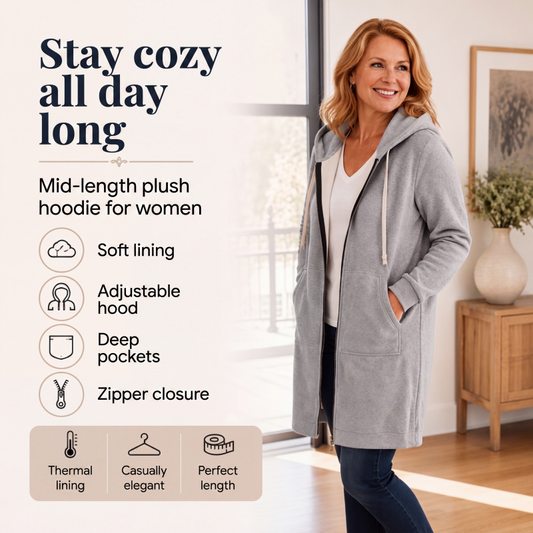 🔥✨ Women's Zip-Up Fleece Hoodies – Cosy Zip-Up Warmth With Everyday Style 🤍