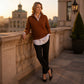 🧥✨ Women's Quarter Zip Pullover – Soft Stretch,Ribbed Texture, Relaxed Fit 🔥🌸
