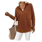 🧥✨ Women's Quarter Zip Pullover – Soft Stretch,Ribbed Texture, Relaxed Fit 🔥🌸