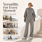 ⌛Limited-time offer-Women's Loose Hooded Cape Top & Wide-Leg Pants Set