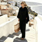 ⌛Limited-time offer-Women's Loose Hooded Cape Top & Wide-Leg Pants Set