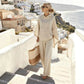 ⌛Limited-time offer-Women's Loose Hooded Cape Top & Wide-Leg Pants Set