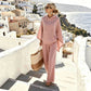 ⌛Limited-time offer-Women's Loose Hooded Cape Top & Wide-Leg Pants Set