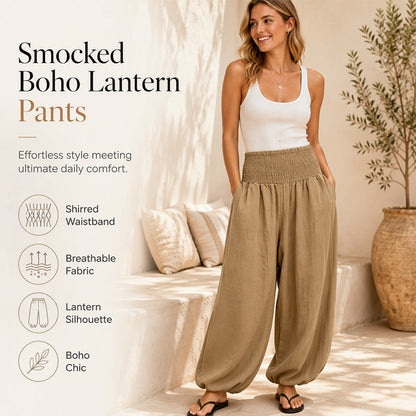 💖Women's Casual Smocked Waist Harem Pants – Relaxed Fit Pants For Effortless Everyday Comfort 🤍