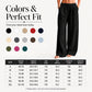 👖 Women's Elastic Waist Wide-Leg Pants – Flattering Relaxed Fit For Everyday Comfort & Style 🤍
