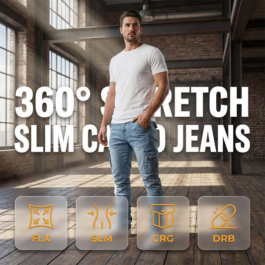 👖 LIMITED-TIME 50% OFF! ✨Slim Fit Denim Cargo Pants