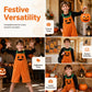 🎃Kids Halloween Pumpkin Corduroy Overalls Suspender Shorts with Pockets – Cute Autumn Outfit For Trick Or Treat & Festive Fun🍂