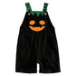 🎃Kids Halloween Pumpkin Corduroy Overalls Suspender Shorts with Pockets – Cute Autumn Outfit For Trick Or Treat & Festive Fun🍂