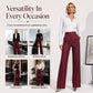 ✨ Women's High-Waisted Striped Wide-Leg Trousers – Flattering Fit For Effortless Everyday Style 🤍