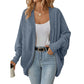✨ Women's Batwing Sleeve Knit Cardigan – Relaxed Fit Layer For Effortless Everyday Style 🤍