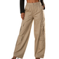 ⏳LIMITED OFFER 70% OFF🌞Women's High Waisted Cargo Pants Relaxed Fit Straight Leg Utility Trousers with Pockets