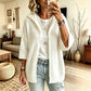 ✨ Women's 3/4 Sleeve Hooded Knit Cardigan – Soft Lightweight Layer For Effortless Everyday Style 🤍
