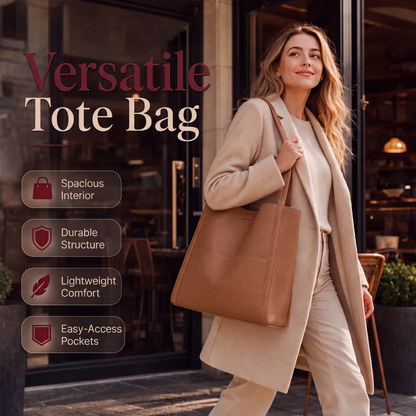 ✨ Women's Premium PU Leather Handbag – Stylish 2-Way Shoulder & Crossbody Bag For Everyday Elegance 👜