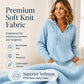 ✨ Women's V-Neck Hooded Knit Sweater – Soft Casual Layer For Effortless Everyday Comfort 🤍
