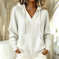 ✨ Women's V-Neck Hooded Knit Sweater – Soft Casual Layer For Effortless Everyday Comfort 🤍