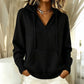 ✨ Women's V-Neck Hooded Knit Sweater – Soft Casual Layer For Effortless Everyday Comfort 🤍
