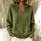✨ Women's V-Neck Hooded Knit Sweater – Soft Casual Layer For Effortless Everyday Comfort 🤍