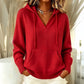 ✨ Women's V-Neck Hooded Knit Sweater – Soft Casual Layer For Effortless Everyday Comfort 🤍