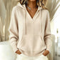 ✨ Women's V-Neck Hooded Knit Sweater – Soft Casual Layer For Effortless Everyday Comfort 🤍