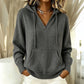 ✨ Women's V-Neck Hooded Knit Sweater – Soft Casual Layer For Effortless Everyday Comfort 🤍