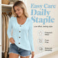 🍂Women's Casual Round Neck Pointelle Long Sleeve Top– Elegant Relaxed Fit For Effortless Everyday Style 🤍