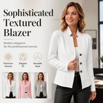 ✨Women's Textured Button Down Blazer Jacket – Effortless Elegance for Every Occasion