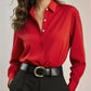 👚New Arrivals - Satin Button-Front Shirt – Soft Fluid Drape & Versatile Pairing for Any Occasion