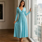🌸 Women's Wrap V Neck Dress with Pockets– Flattering Feminine Fit With Pockets For Effortless Everyday Style 🤍