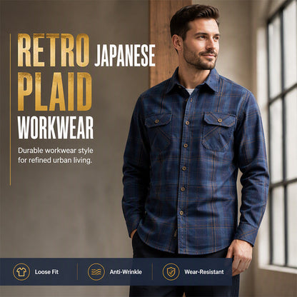 ✨Men's Casual Plaid Long Sleeve Shirt – Classic Long Sleeve Check Shirt For Everyday Smart-Casual Style 👔