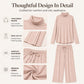 ☁️Women's Turtleneck Top & Wide-Leg Pants Set – Elegant Two-Piece Outfit For Cosy Everyday Style✨