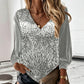 💥50% OFF NOW 🌺 Women's Elegant Sequin V-Neck Top – For Party Nights & Chic Everyday Style✨