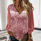 💥50% OFF NOW 🌺 Women's Elegant Sequin V-Neck Top – For Party Nights & Chic Everyday Style✨