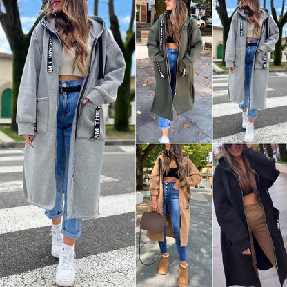 ✨Women's Hooded Long Sweatshirt– Cosy Oversized Hoodie With Pocket Design For Everyday Comfort 🤍
