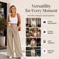 ⌛Limited-Time Offer✨Women's Casual Flowy Pleated Wide-Leg Pants – Flowy Relaxed Fit Pants For Effortless Everyday Elegance🤍