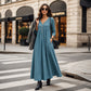 🌸Hot Sale 50% OFF💖Women's V-Neck Button Pleated Dress – Elegant Flowy Midi Dress For Effortless Everyday Style🤍