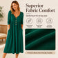 🌸Hot Sale 50% OFF💖Women's V-Neck Button Pleated Dress – Elegant Flowy Midi Dress For Effortless Everyday Style🤍