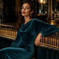 ⌛Limited-Time Offer-Women's Elegant Velvet Cowl Neck Dress – Luxe Soft Texture With Flattering Feminine Silhouette 🤍