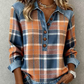 ⏰Last Day Sale 55% Off 💃 Women’s Denim Patchwork Lapel Long-Sleeve Shirt