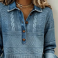 ⏰Last Day Sale 55% Off 💃 Women’s Denim Patchwork Lapel Long-Sleeve Shirt